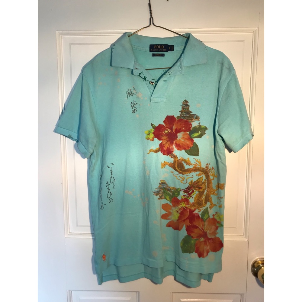 Polo Ralph Lauren Blue Short Sleeve Chinese Dragon